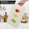 thumbnail image 3 of Bestdin Cutting Boards Set, 3 Pieces BPA Free Chopping Board, Plastic Cutting Board with Easy Grip Handle, Non-porous Meat Cutting Board, Dishwasher Safe, Beige, 3 of 6