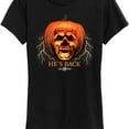 thumbnail image 3 of Halloween - He's Back Pumpkin Face - Women's Short Sleeve Graphic T-Shirt, 3 of 5