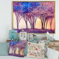thumbnail image 2 of Designart 'Colorful Blue Trees Abstract Forest Landscape' Modern Framed Canvas Wall Art Print, 2 of 5