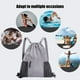 thumbnail image 5 of Mochila Deportiva con Cordón Ajustable, Gran Capacidad, Gris, Poliéster, 45 X 39 Cm | Bolsa Multifuncional de Color Liso para Actividades Al Aire Libre y Fitness, 5 of 6