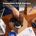 thumbnail image 4 of FMP Brands 4 Cup Disposable Drink Carrier with Handle, 25 Pack Kraft Paperboard Handled Drink Carriers 12-30 oz to Go Coffee Cup Holder, Cup Carrier for Cold Hot Drinks, Valentine Mother's Day, 4 of 7