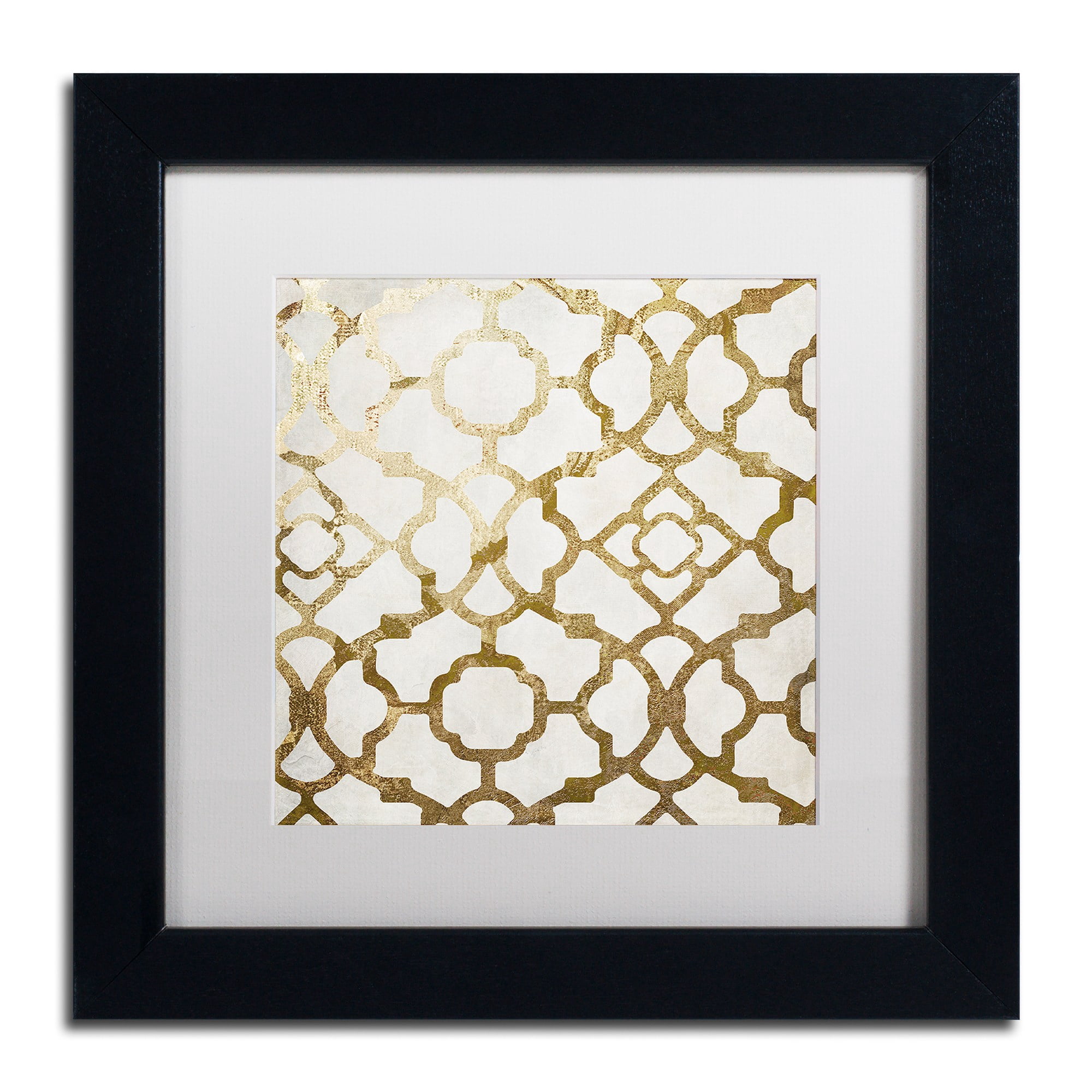 Trademark Fine Art "Moroccan Gold II" Canvas Art by Color Bakery, White Matte, Black Frame