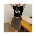 thumbnail image 2 of Camiseta ajustada de manga corta para mujer, moda de verano, cintura alta, Midriff Baring, Tops de manga corta con cuello redondo para mujer, 2 of 8