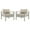 Silver+Natural+Beige, variant on GDF Studio Modern Outdoor Patio Club Chairs, Aluminum Armchairs with Beige Cushions, Set of 2