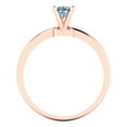 thumbnail image 4 of Clara Pucci 14K Rose Gold 0.5ct BlueMoissanite Solitaire Ring for Women, 4 of 8