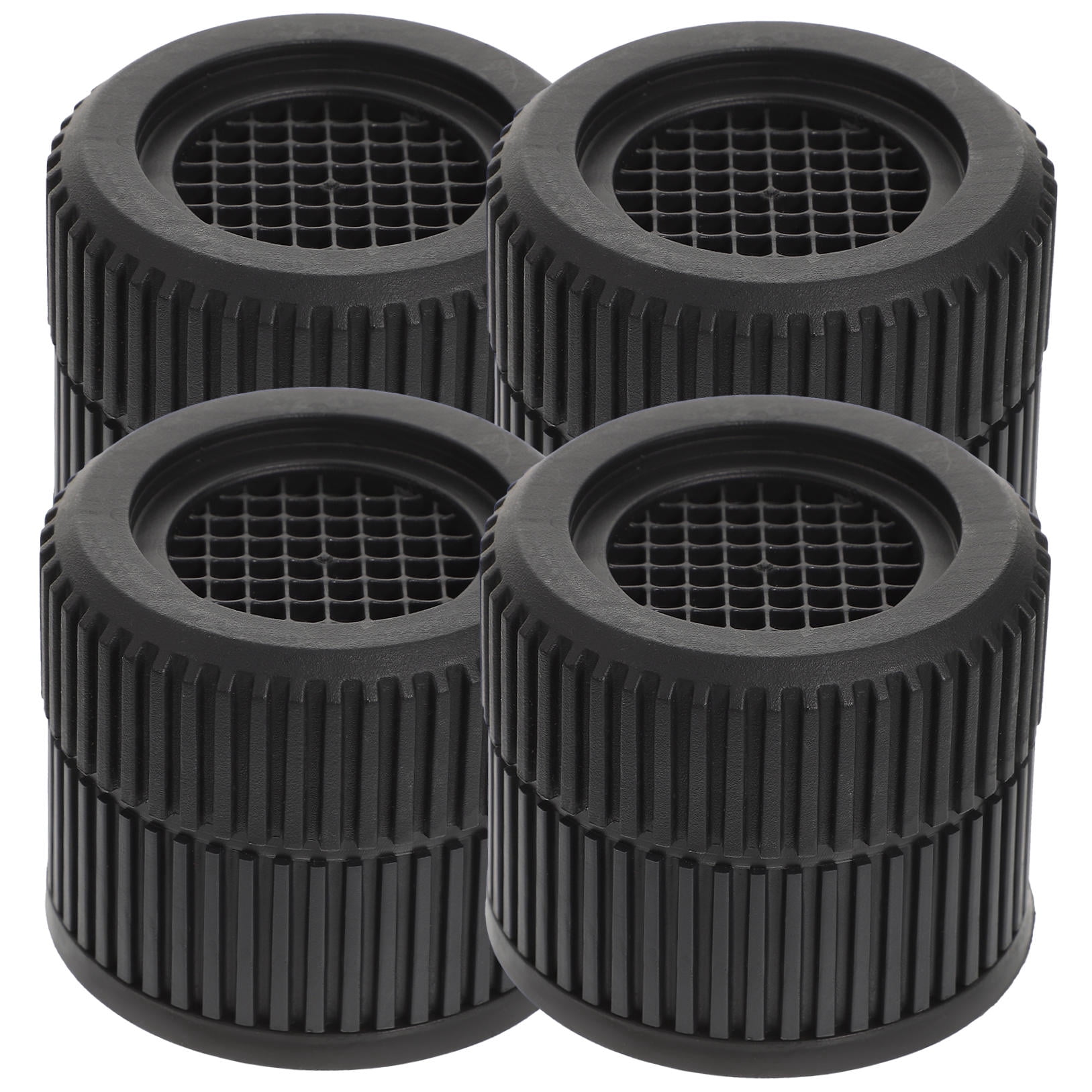 DINHEAROM 4Pcs Washing Machine Feet Anti Vibration Black Plastic Cushion for Household Users