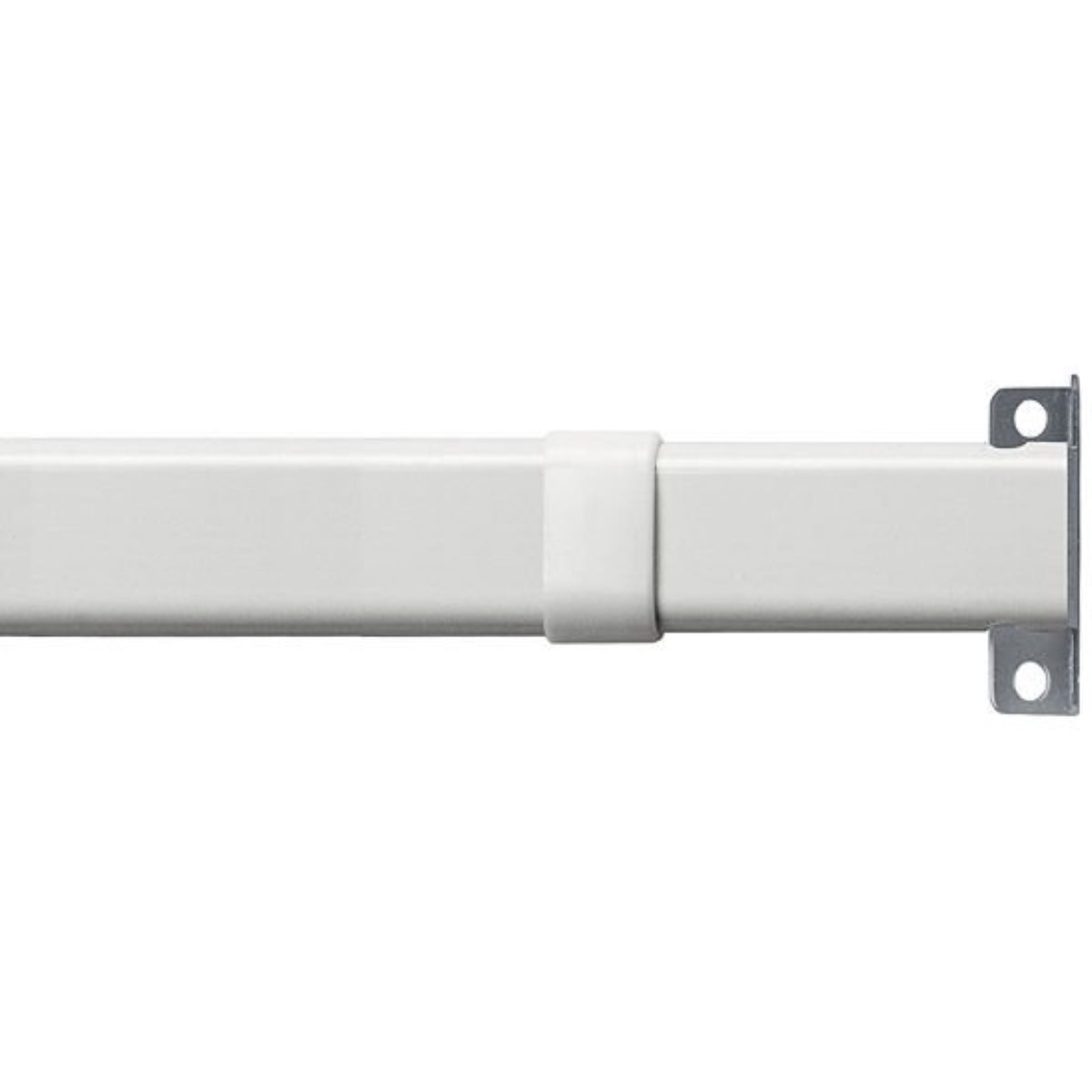 Graber Flat LockSeam Sash Rod (28 to 48inch Adjustable Width, White)