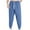 Blue, variant on WREESH Men's Sweatpants Fashion Solid Drawstring Elastic Waist Casual Sweat Length Pants Blue