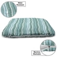 thumbnail image 3 of Mosaic Pet Bed, Traditional Wavy Mosaic Tiles Pattern in Aquatic Green Tones Pattern, Resistant Pad for Dogs and Cats Cushion with Removable Cover, 24" x 39", Cadet Blue and Jade Green, by Ambesonne, 3 of 4