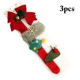 thumbnail image 2 of Barrettes de Noël Festives : 3 Pcs Accessoires pour Cheveux avec Bande à Claquer, 2 of 4