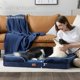 thumbnail image 5 of Cama ortopédica para perros grandes, impermeable, azul marino, 5 of 7