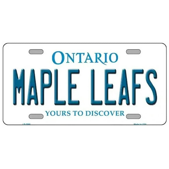 Maple Leafs Ontario Canada Province Metal Novelty License Plate