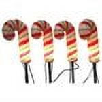 Holiday Time Candy Cane Lighted Lawn Stakes, 4 Piece Set