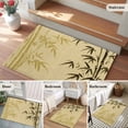 thumbnail image 5 of 2x3 Ft Entryway Area Rug, Vintage Bamboos Kitchen Rug Runner Washable Floor Mat, Ink Painting Retro Art Rustic Non Slip Indoor Door Mat Throw Carpet for Bathroom Living Room Bedroom, 5 of 8