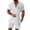 White, variant on Short Sets for Men Short Sleeve Quarter Zip Polo Shirt and Shorts 2 Piece Matching Set Mens Summer Outfits
