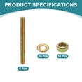 thumbnail image 3 of 8Pack Fully Threaded Rod, 5/16"x3-1/4" Zinc-Plated Carbon Steel with Nuts Washers, 3 of 7