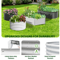 thumbnail image 5 of TRAMULL 12X3X1.5 ft Galvanized Raised Garden Beds Outdoor, Oval Extra Large Metal Planter Box(Antique White), 5 of 8