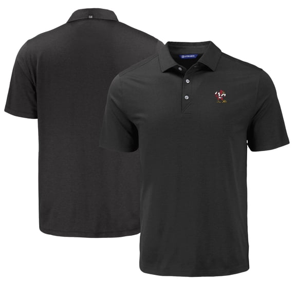 Men's Cutter & Buck Black Louisville Cardinals Coastline Epic Comfort Eco Recycled Polo