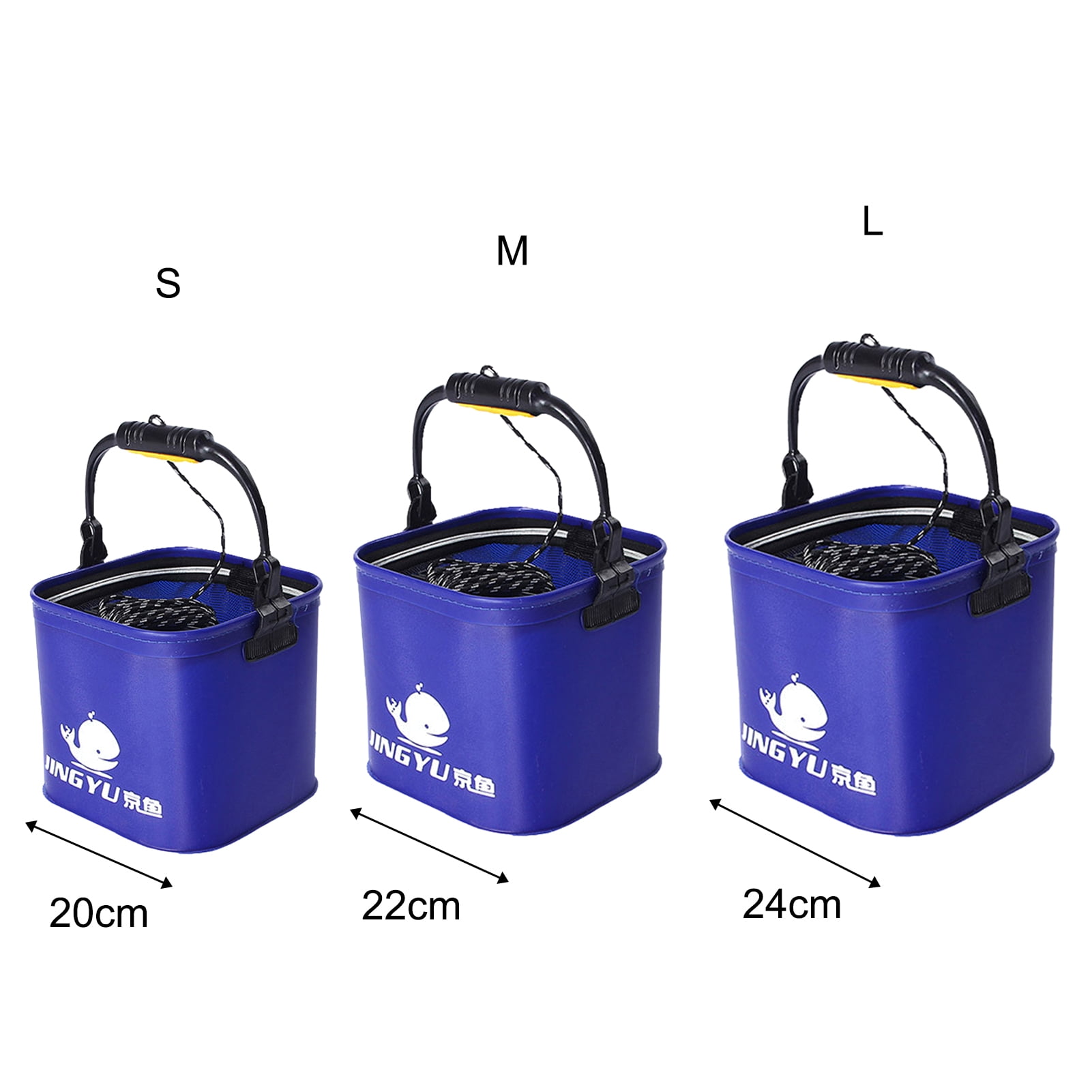 Fishing Bucket, 7.9 x 7.9 in Multifunctional Portable Folding Fishing  Minnow Bucket Fish Live Bait Container, Outdoor Camping EVA Fishing Bag for  Kids