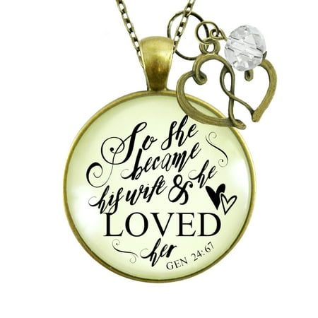 Love My Wife Anniversary Necklace Gutsy Goodness Female Adult Bronze Metal Jewelry