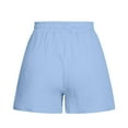 thumbnail image 6 of Summer Shorts for Women Elastic High Waisted Drawstring Wide Leg Shorts Loose Comfy Beach Walking Loungewear Shorts, 6 of 6