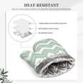 thumbnail image 4 of DouZhe Oven Mitts and Pot Holders Sets, Triangular Stripe Prints Non-Slip Heat Resistant Kitchen Oven Silicone Glove, 4 of 7