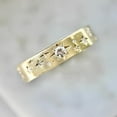 thumbnail image 4 of SOLITAIRE JEWELS 5MM Dainty Celestial Stars Engraved Moissanite Diamonds Bridal Eternity Band 14K Rose Gold, 4 of 8