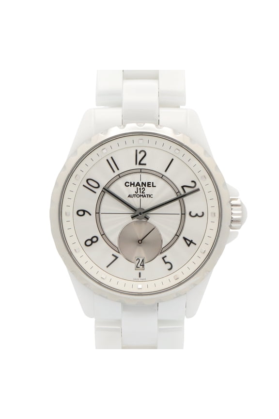Pre-Owned Chanel J12-365 Ceramic Men's Watch, White (H3837)