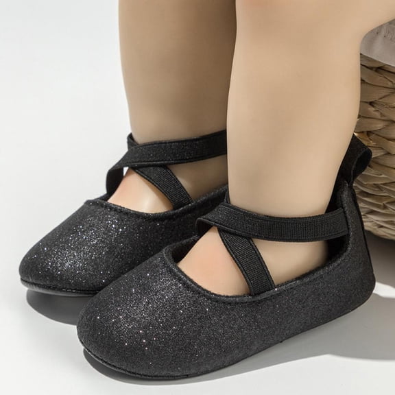 BESLY 0-18M Toddler Baby Girls Shoes Moccasins with Rubber Sole Shoes Tassel Bow Girls Ballet Dress Shoes