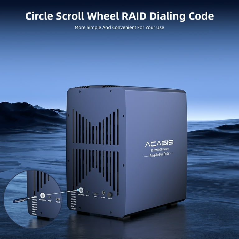 ACASIS 5-Bay USB-C 3.2 Gen1 5Gbps RAID Hard Drive Enclosure for