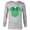 Athletic Heather, variant on Disney Minnie Mouse Green 4-Leaf Clovers St. Patrick's Day - Long Sleeve T-Shirt for Men - Customized-Athletic Heather