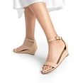 thumbnail image 7 of DREAM PAIRS Women's Ankle Strap Low Wedge Sandals Party Bridal Wedding Dress Shoes, 7 of 7