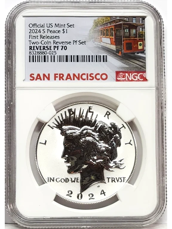 2024 peace reverse proof silver dollar rp70 first releases sf trolley
