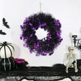thumbnail image 4 of Halloween Wreath Simulated Skeleton Bat Pumpkin Pendant Window Door Front Door Wreath for Home Wall Hanging Halloween Decor, 4 of 7