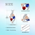 thumbnail image 2 of Taioiat Double Birthstone Necklaces for Women 18K Gold Plated Birthstone Rose Flower Jewelry Anniversary Valentines Day Mother's Day Birthday Gifts for Her Wife Girlfriend Mom, 2 of 7