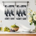 thumbnail image 3 of Brown Bear Cabin Kitchen Towels Set of 3, Vintage Pine Tree Grey Buffalo Plaid Absorbent Dish Towels for Kitchen, Microfiber Hand Towel, Quick Drying Tea Towel for Cleaning Decorative Dishcloths, 3 of 7