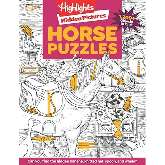 Pre-Owned Horse Puzzles (Highlights Hidden Pictures) Paperback