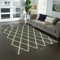 thumbnail image 2 of Mainstays Diamond Geometric High Low Pile Gray Indoor Area Rug, 7' x 10', 2 of 7
