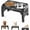 Black, variant on Elevated Dog Bowls for Small Medium Dogs, 3 Height Adjustable Raised Stand with 2 Thick 6" Stainless Steel Food Bowls, Non-Slip Feeder Adjusts to 2.75", 6", 7.5", Black