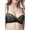 Black Beige, variant on Women Lace Padded Underwire Demi Bra (34A-36D)