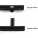 thumbnail image 3 of Juego de 15 Tiradores para Muebles de Cocina Ormromra Negros 128mm Acabado Mate Acero Inoxidable, 3 of 5