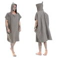 thumbnail image 4 of Toalla con capucha de microfibra para hombre y mujer, bata de secado rápido para nadar, Playa, viaje, bata de baño, albornoz, Poncho para Surf, Sauna y Playa, 4 of 5