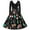Green, variant on Fesfesfes Women's Vintage Print Long Sleeve V-Neck Dress Christmas Evening Party Dress