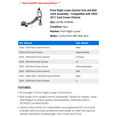 thumbnail image 2 of Front Right Lower Control Arm and Ball Joint Assembly - Compatible with 2003 - 2011 Ford Crown Victoria 2004 2005 2006 2007 2008 2009 2010, 2 of 2