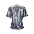 thumbnail image 5 of Ediodpoh Trendy Women's T-Shirts Sparkly Silk Top Glitter Loose Short Sleeved T Shirt for Women Summer Tops for Women Black L, 5 of 9