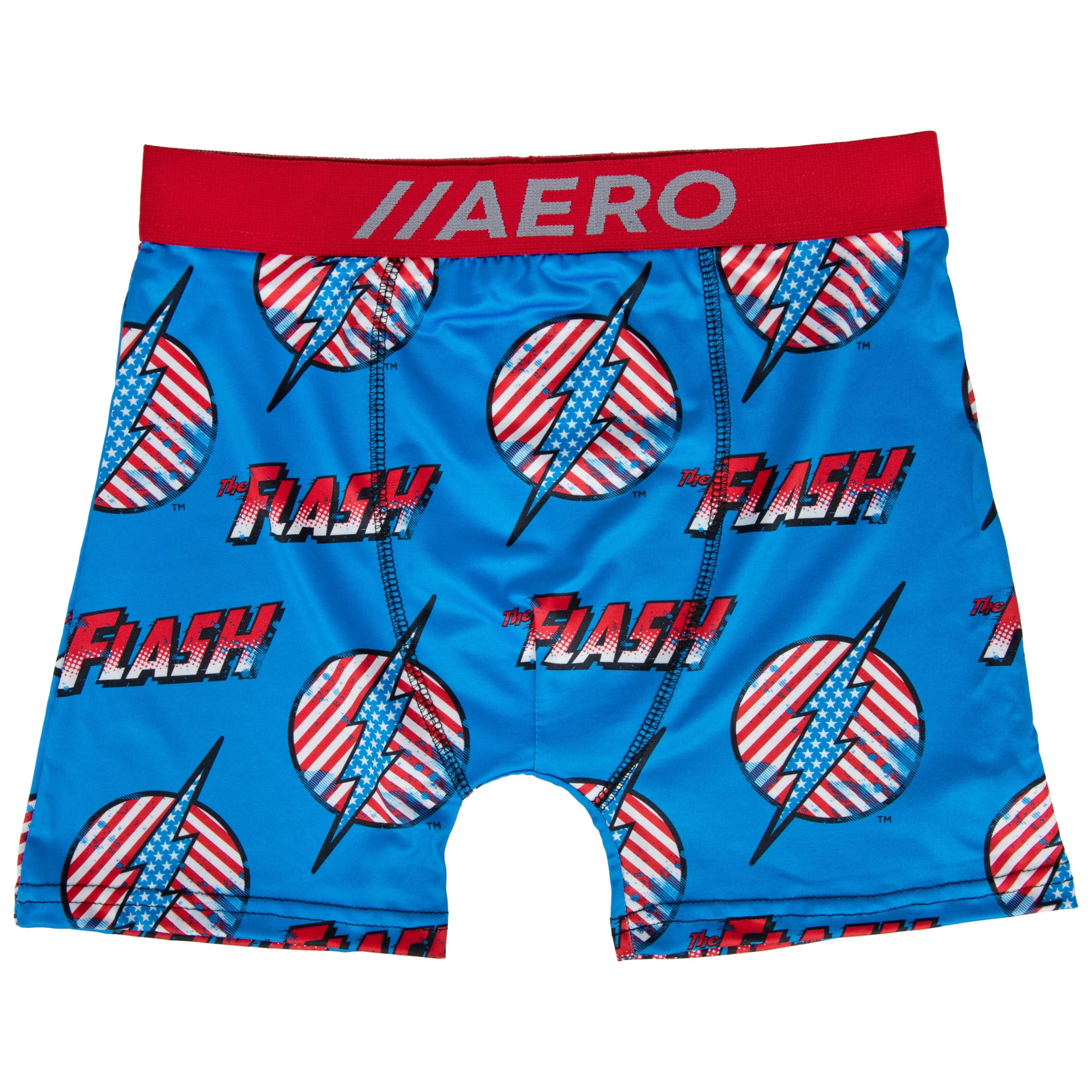 DC Comics Flash Symbols and Text Aero Boxer Briefs Underwear-XLarge (40-42)  
