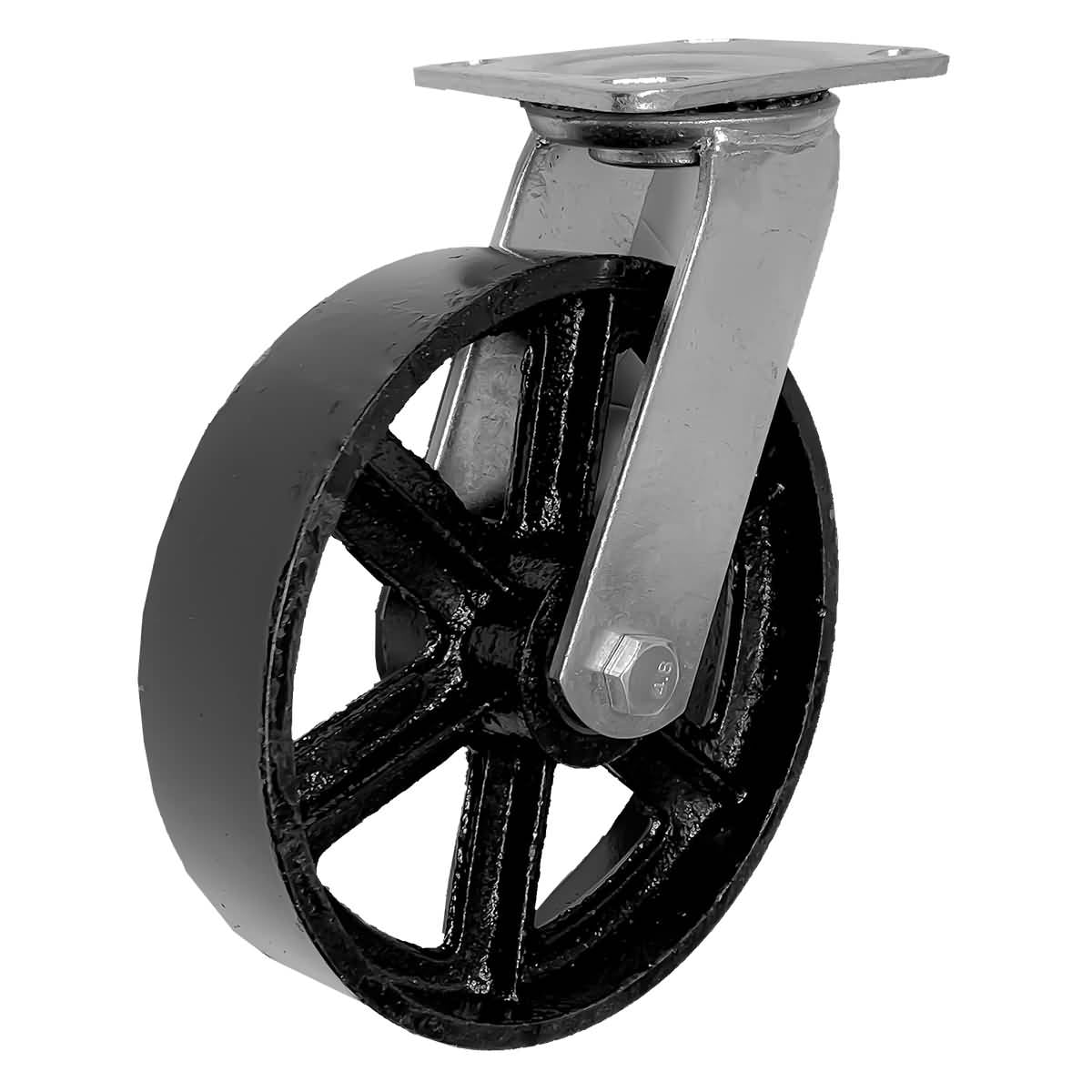 Vintage 2" Industrial Swivel CastersSet of 4Black Cast Iron Wheels 