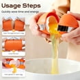 thumbnail image 2 of 2026 New Egg Shell Opener, Stainless Steel Egg Cracker Tool, Multifunctional Egg Shell Opener for Raw & Hard-Boiled Eggs, Handheld Kitchen Gadget for Easy Peeling & Separating (1, Orange), 2 of 7