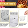 thumbnail image 3 of 1 cesta para freír de acero inoxidable, pequeña cesta individual de presentación para freír, cesta rectangular profesional para freidora para pollo frito, aros de cebolla, camarones Sincero Electrónica, 3 of 5