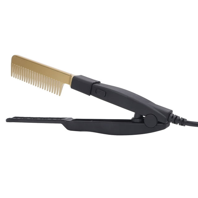 2 en 1 Plancha de Cabello, Peine Rápido Con Calefacción Rápida para Uso en Seco Húmedo, Peine Enderreezado de Cabello Multifuncional para Mujeres Peinado, Tapón y Juego